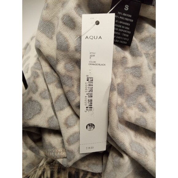 NWT Aqua Women's Cheetah Print Over-Sized Hoodie Size Small - Picture 6 of 7